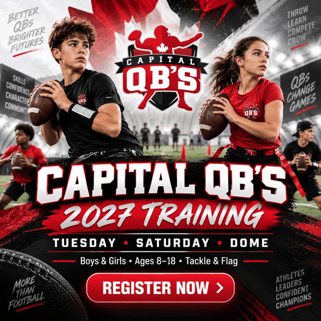 500 Capital QBs Registration Banner 1 – Capital QB's - Quarterback Training Ottawa Capital QB's Training 2027