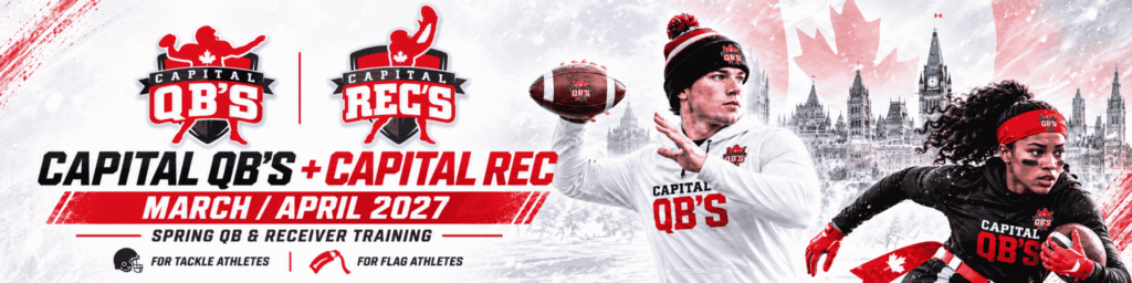 Capital QBs and REC Training 2027 banner – Capital QB's - Quarterback Training Ottawa Capital QB's and Receiver 2027 training in Ottawa