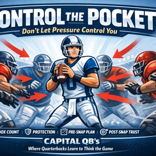 Quarterback handling pressure