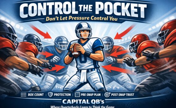 Quarterback handling pressure