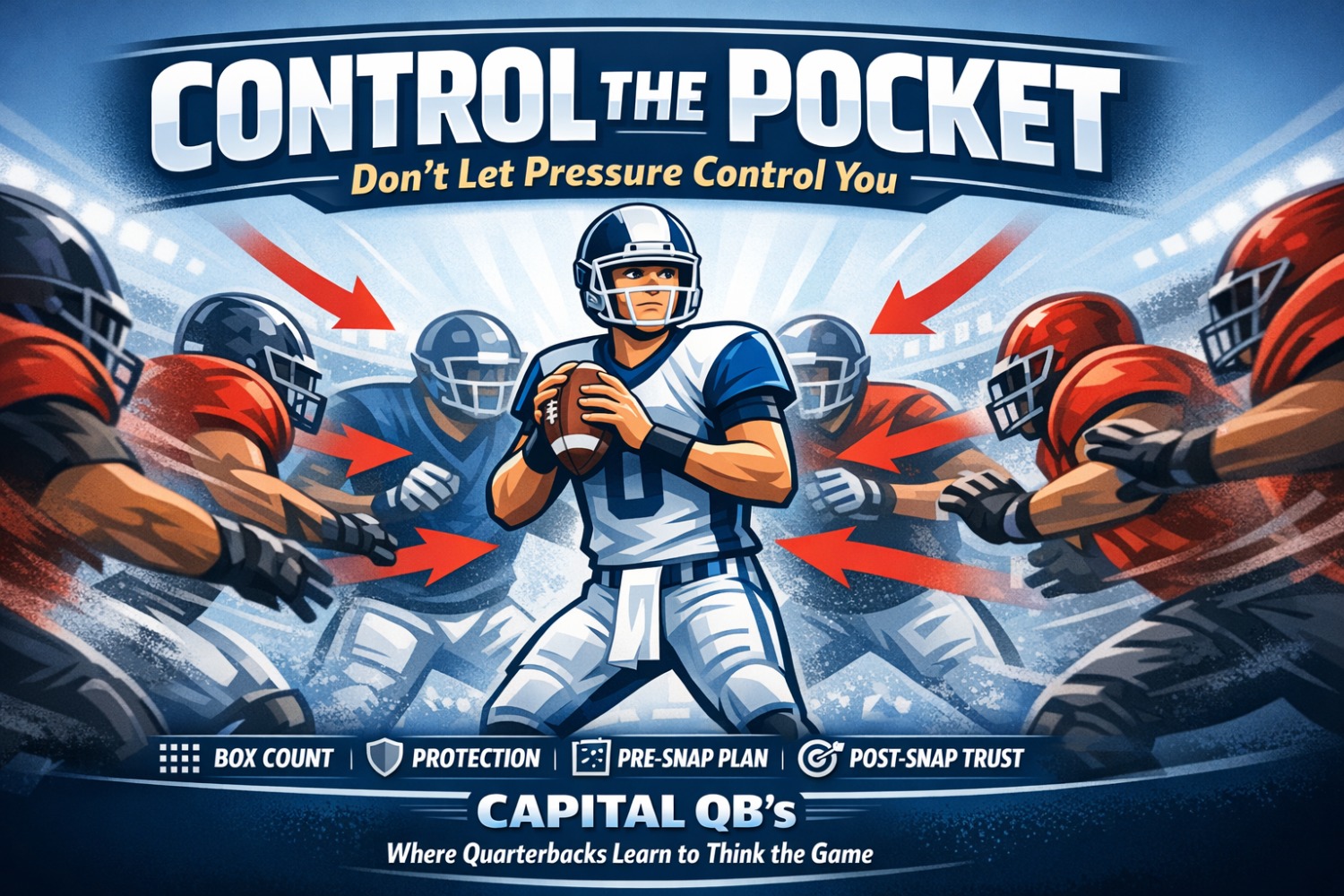 Quarterback handling pressure