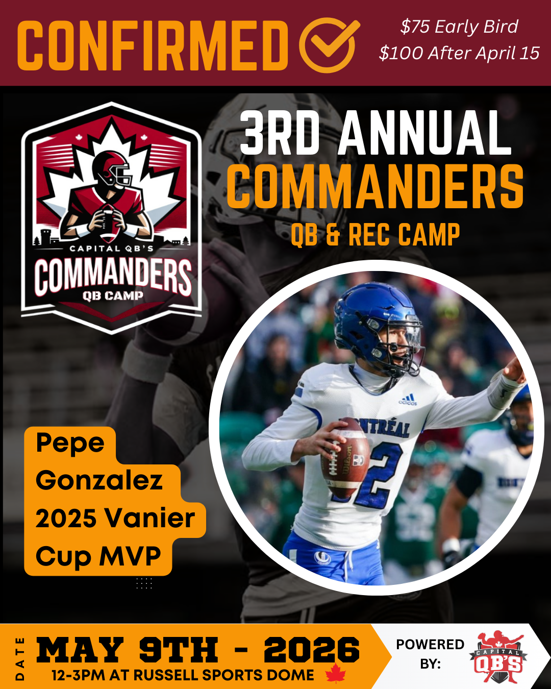 3rd Annual Commanders QB & REC Camp