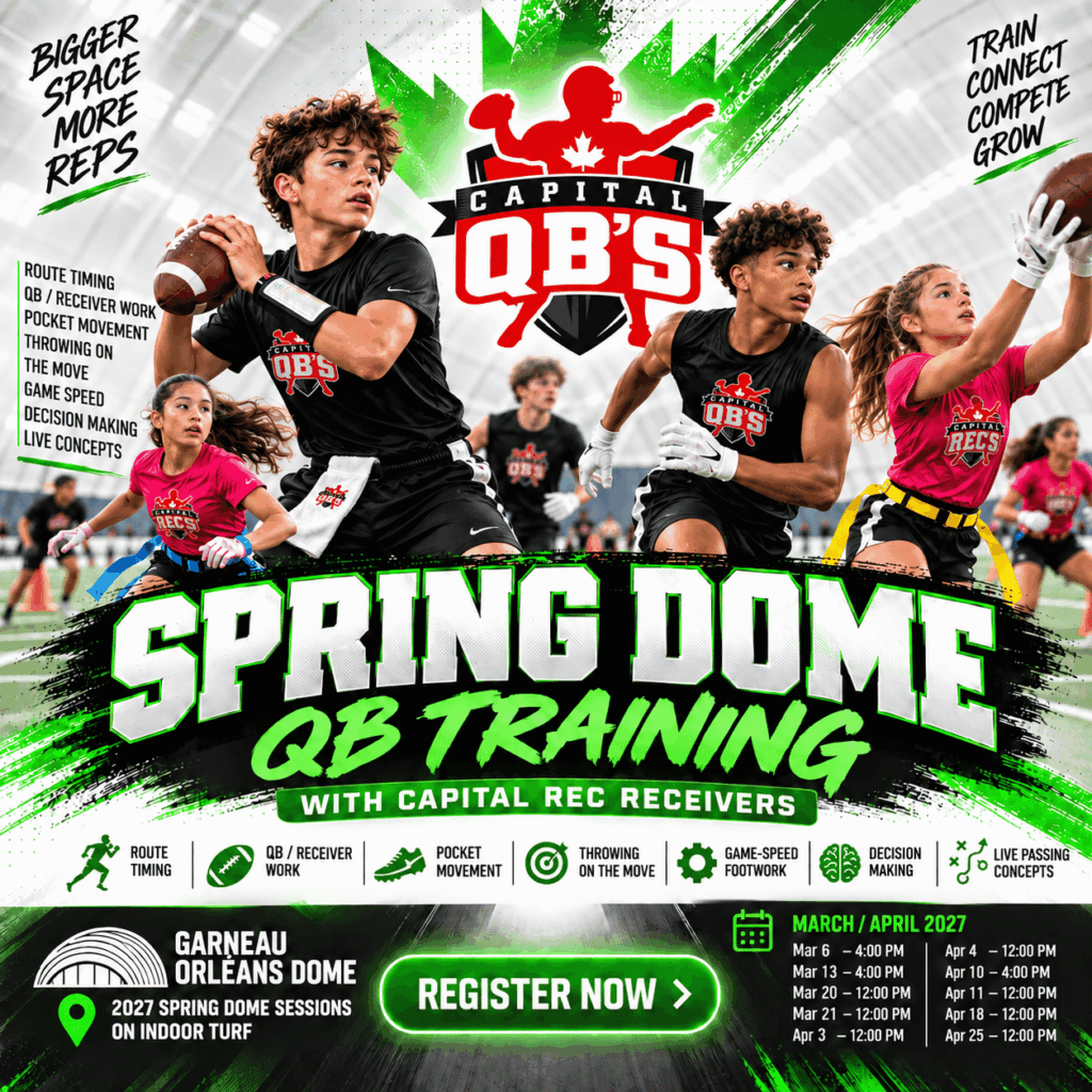 Spring 2027 QB and REC Training 1 – Capital QB's - Quarterback Training Ottawa QB & REC dome training 2027