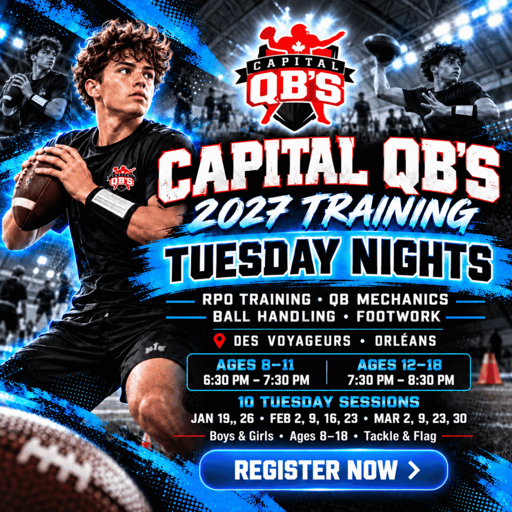 Tuesday Night QB Training 2027 – Capital QB's - Quarterback Training Ottawa Tuesday Night QB training 2027