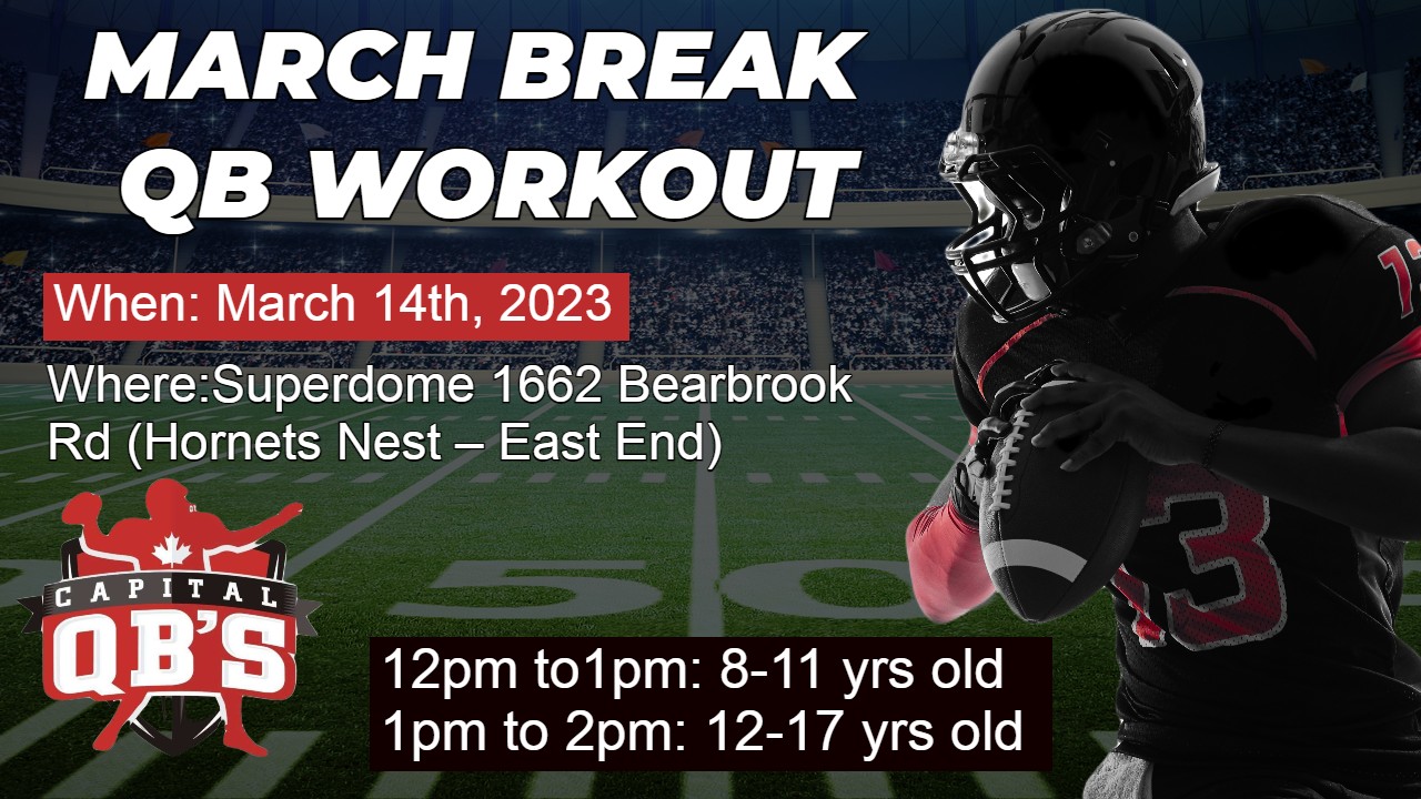 marchbreakworkouts Capital QBs Quarterback Training Ottawa March Break QB Camp Capital QBs Quarterback Training Ottawa